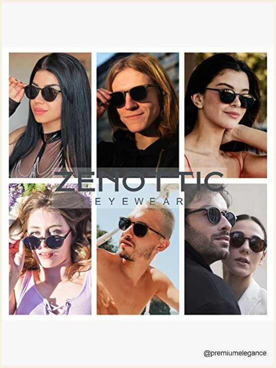 Retro Round & Square Sunglasses 2 Pack UV Protection main image 6